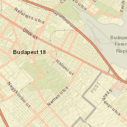 Budapest XVIII. kerület Street Map