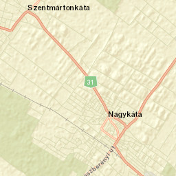 Nagykáta Street Map