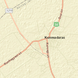 Kunmadaras Street Map