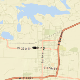 Hibbing Street Map