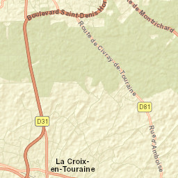 La Croix-en-Touraine Street Map