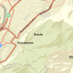 Politischer Bezirk Dornbirn Street Map