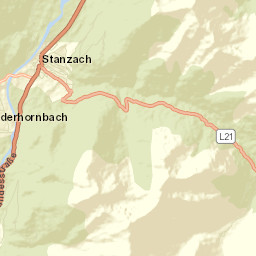Stanzach Street Map