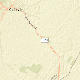 Csákvár Street Map
