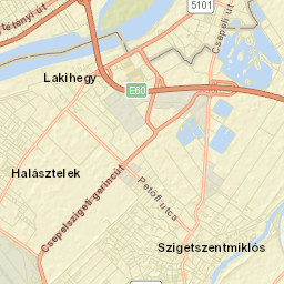 Szigetszentmiklós Street Map