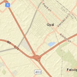 Felsőpakony Street Map