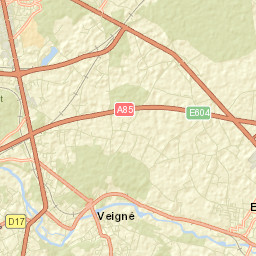 Veigné Street Map