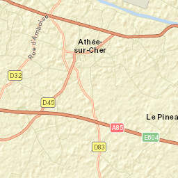 Athée-sur-Cher Street Map