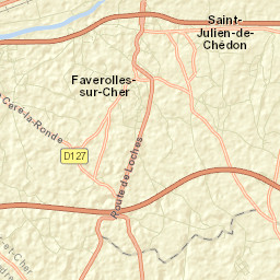 Faverolles-sur-Cher Street Map