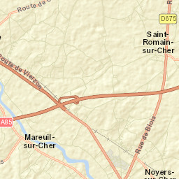 Mareuil-sur-Cher Street Map