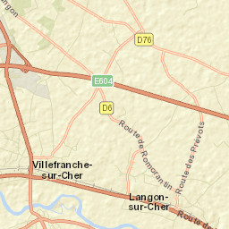 Villefranche-sur-Cher Street Map