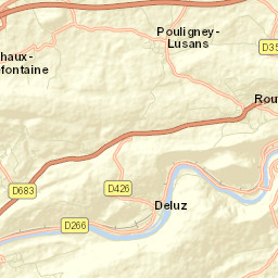 Roulans Street Map