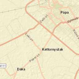 Pápa Street Map