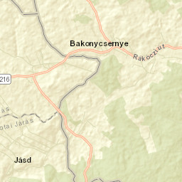 Bakonycsernye Street Map