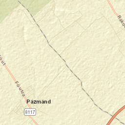 Pázmánd Street Map