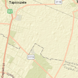 Tápiószele Street Map