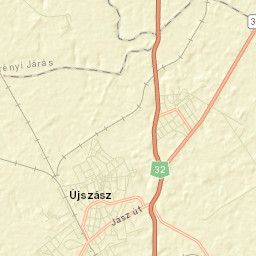 Újszász Street Map