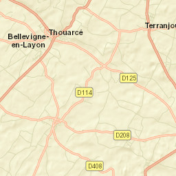 Thouarcé Street Map