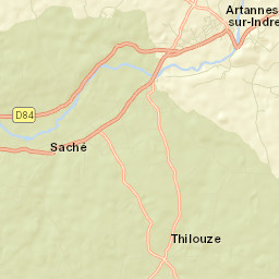 Artannes-sur-Indre Street Map