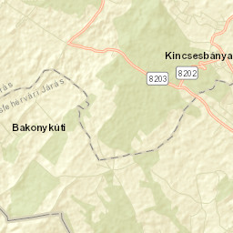 Kincsesbánya Street Map