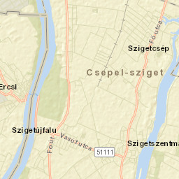 Szigetcsép Street Map