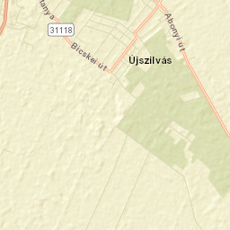 Újszilvás Street Map