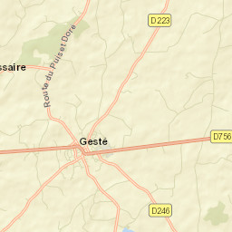 Gesté Street Map