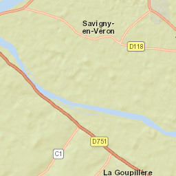 Savigny-en-Véron Street Map