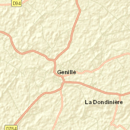 Genillé Street Map