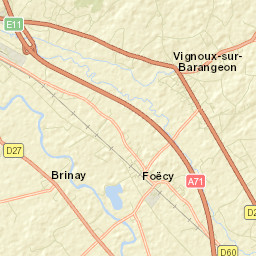 Foëcy Street Map