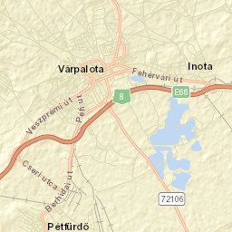 Pétfürdő Street Map
