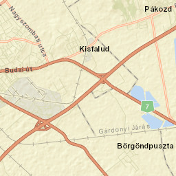 Pákozd Street Map