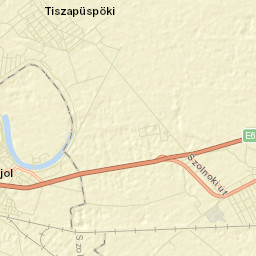 Tiszapüspöki Street Map