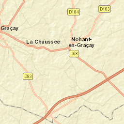 Graçay Street Map