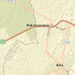 Ajka Street Map
