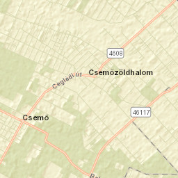 Csemő Street Map