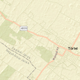 Törtel Street Map