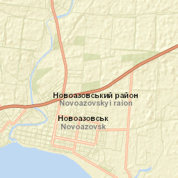 Novoazovs'k Street Map