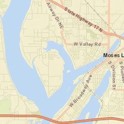 Moses Lake Street Map