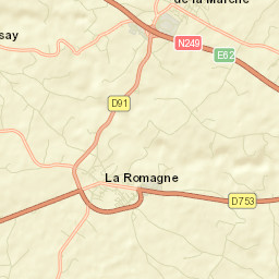 La Romagne Street Map