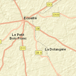 Écueillé Street Map