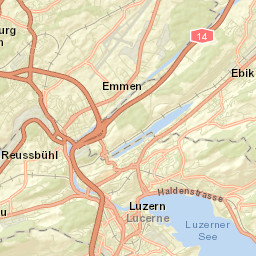 Lucerne-Stadt District Street Map