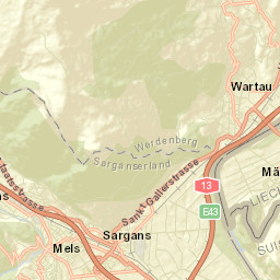 Sargans Street Map