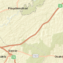 Vasvár Street Map