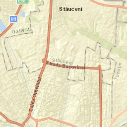 Stăuceni Street Map