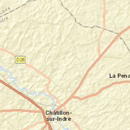 Châtillon-sur-Indre Street Map