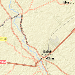 Saint-Florent-sur-Cher Street Map