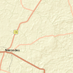 Nérondes Street Map