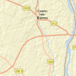 Cours-les-Barres Street Map