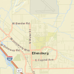Ellensburg Street Map
